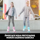 Apollo - Super Quad regulowane wrotki dla dzieci - biały/miętowy - L (39-42)