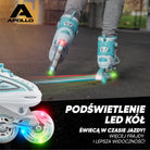 Apollo - Super Blade - Regulowane rolki - biały/turkusowy - L (39-42)