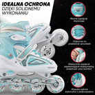 Apollo - Super Blade - Regulowane rolki - biały/turkusowy - L (39-42)