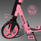 Apollo - Składana i regulowana hulajnoga miejska „Spectre” - Luksusowy Cityroller z podwójnym zawieszeniem - Czarny Różowy