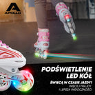 Apollo - Super Blade - Regulowane rolki - biały/różowy - L (39-42)