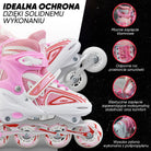 Apollo - Super Blade - Regulowane rolki - biały/różowy - L (39-42)