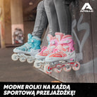 Apollo - Super Blade - Regulowane rolki - biały/różowy - L (39-42)