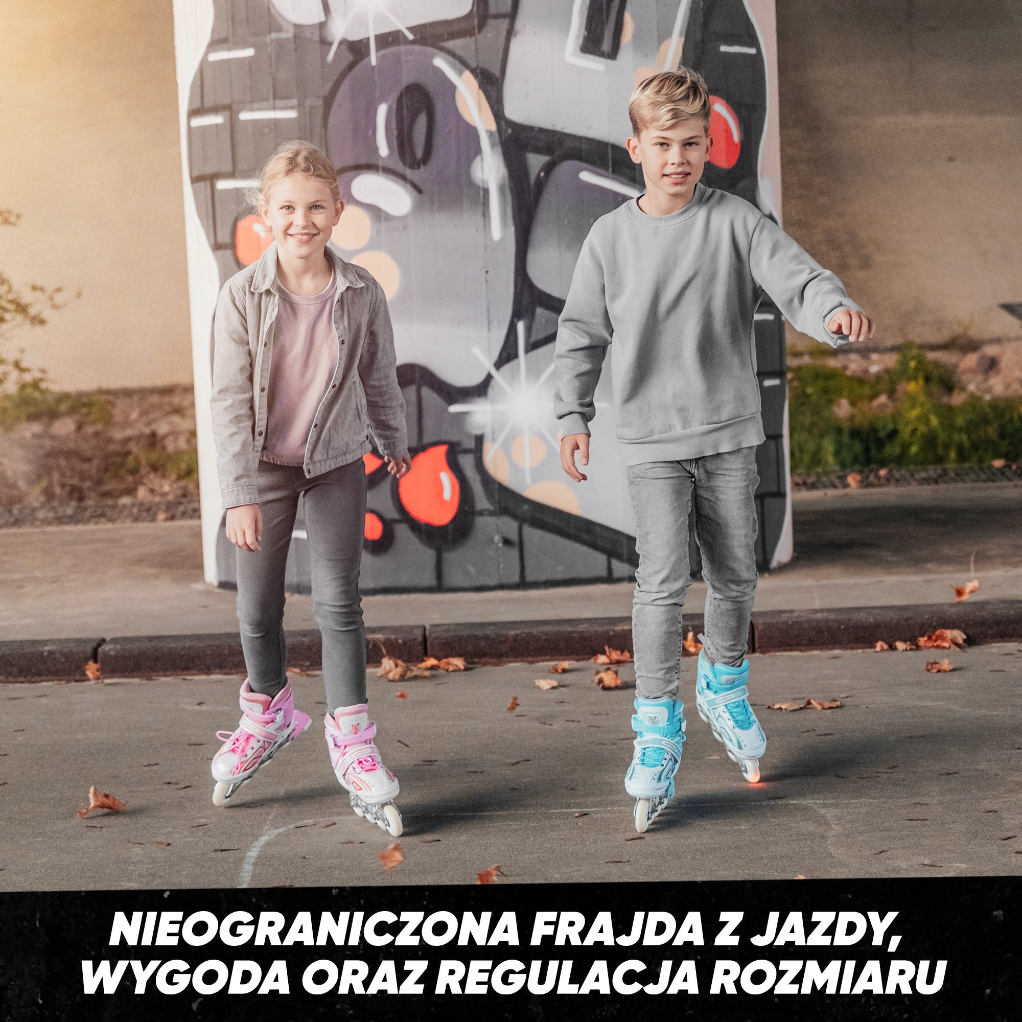 Apollo - Super Blade - Regulowane rolki - biały/różowy - L (39-42)