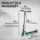 Apollo - Hulajnoga stunt "Star Pro" wysokiej jakości anodowana profesjonalna hulajnoga stunt - Czarny Miętowy Złoty