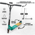 Apollo - High-end hulajnoga stunt "Genesis Pro X" z łożyskami ABEC 9 - Miętowy Złoty