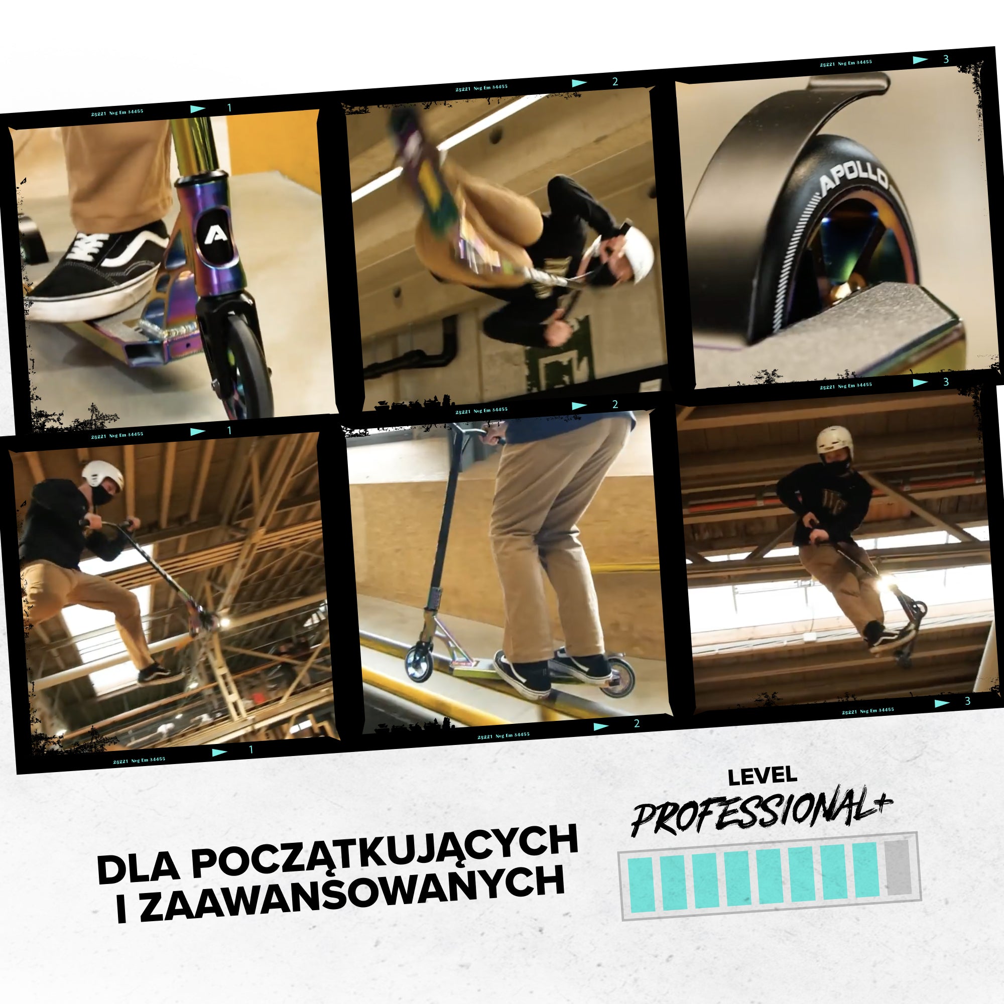 Apollo - High-end hulajnoga stunt "Genesis Pro X" z łożyskami ABEC 9 - Miętowy Złoty