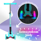 Apollo - Hulajnoga dla dzieci Apollo LED - w różnych kolorach - Jasnoturkusowy