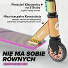 Apollo - Hulajnoga stunt „Genius Pro" - wytrzymała hulajnoga dla dzieci z łożyskami ABEC 9 - Tęczowy