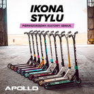 Apollo - Hulajnoga stunt „Genius Pro" - wytrzymała hulajnoga dla dzieci z łożyskami ABEC 9 - Tęczowy