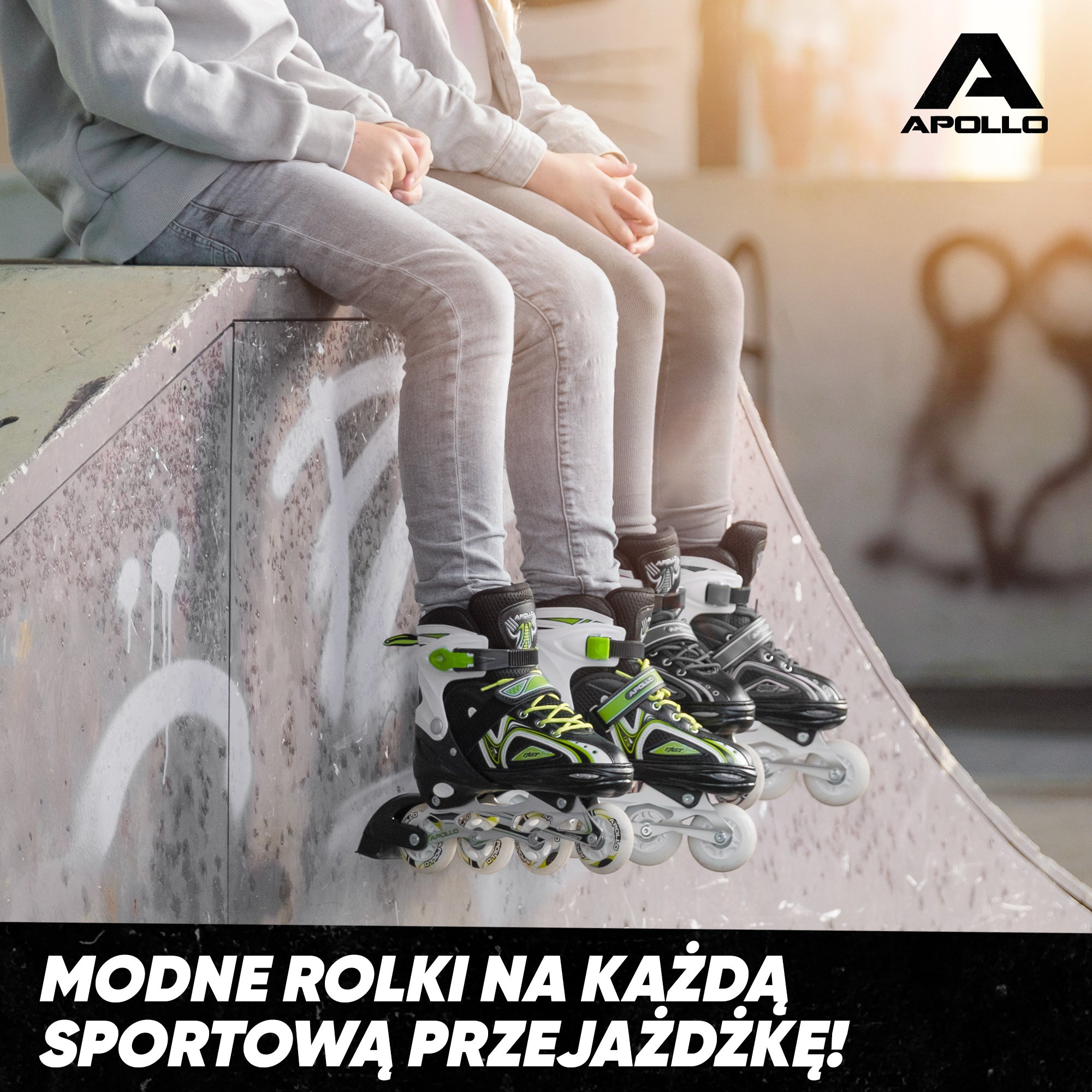 Apollo - Super Blade - Regulowane rolki - czarny - L (39-42)