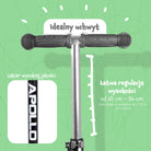 Apollo - Hulajnoga dla dzieci Apollo LED - w różnych kolorach - Czarny