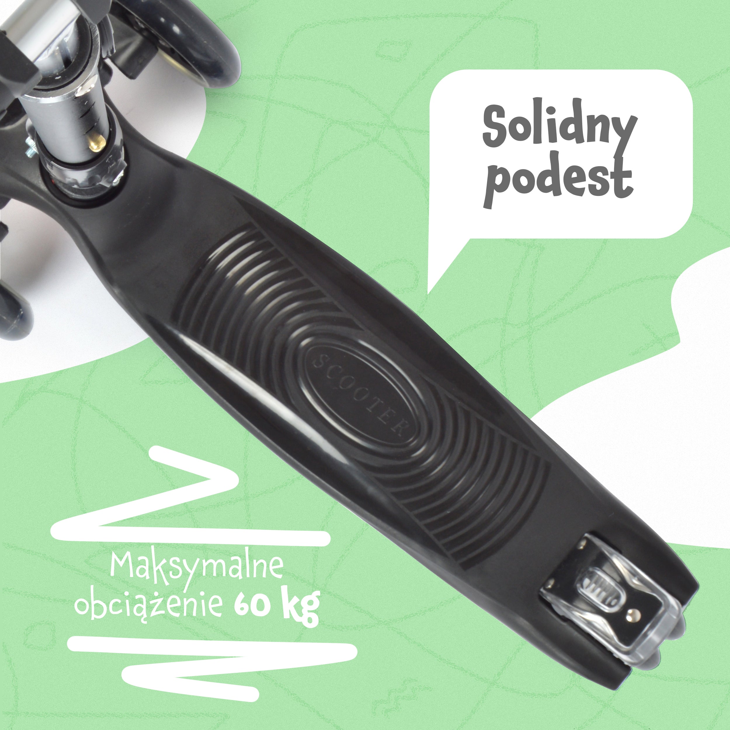 Apollo - Hulajnoga dla dzieci Apollo LED - w różnych kolorach - Czarny