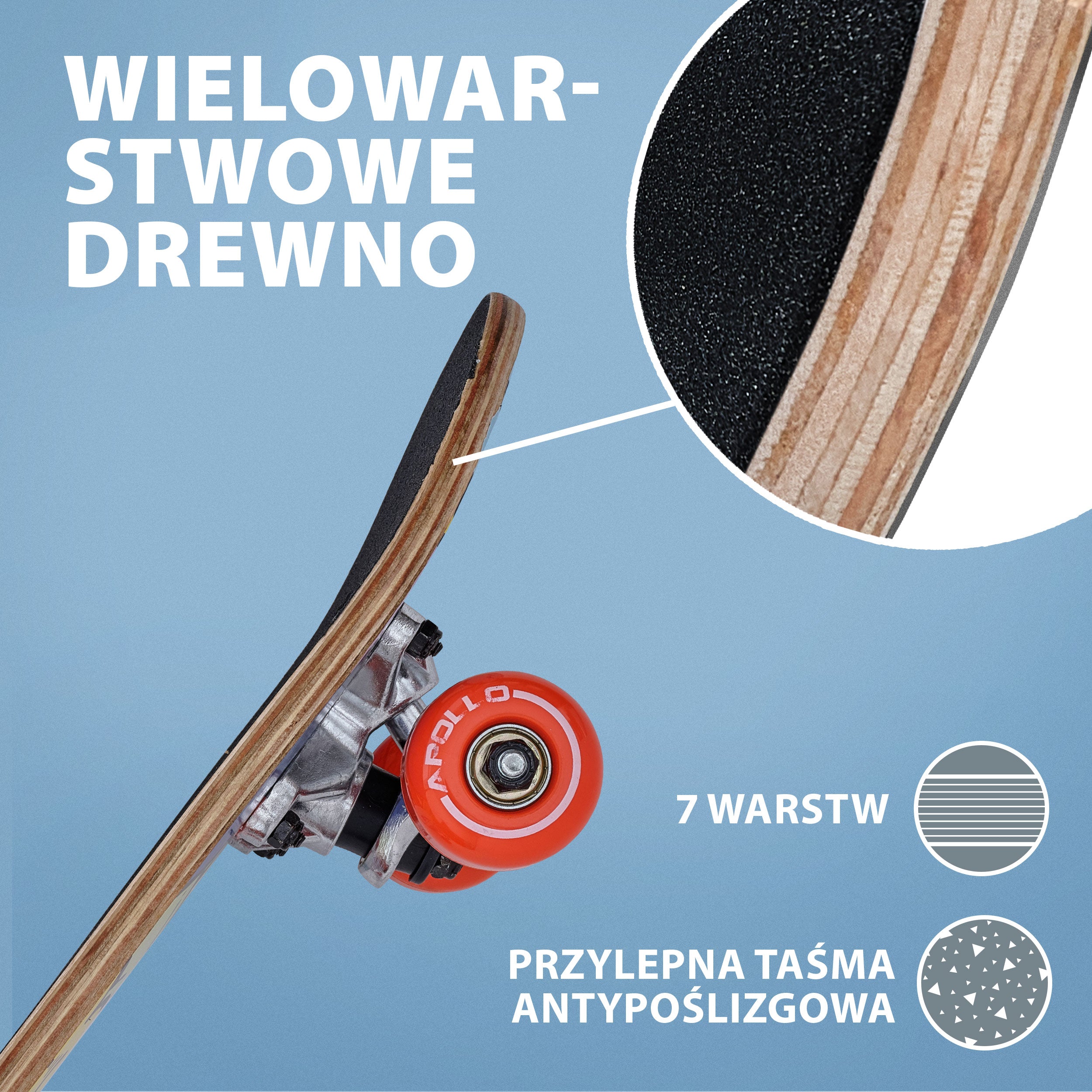 Apollo - Dziecięca deskorolka - "Fluffy" - 51 cm - Fluffy