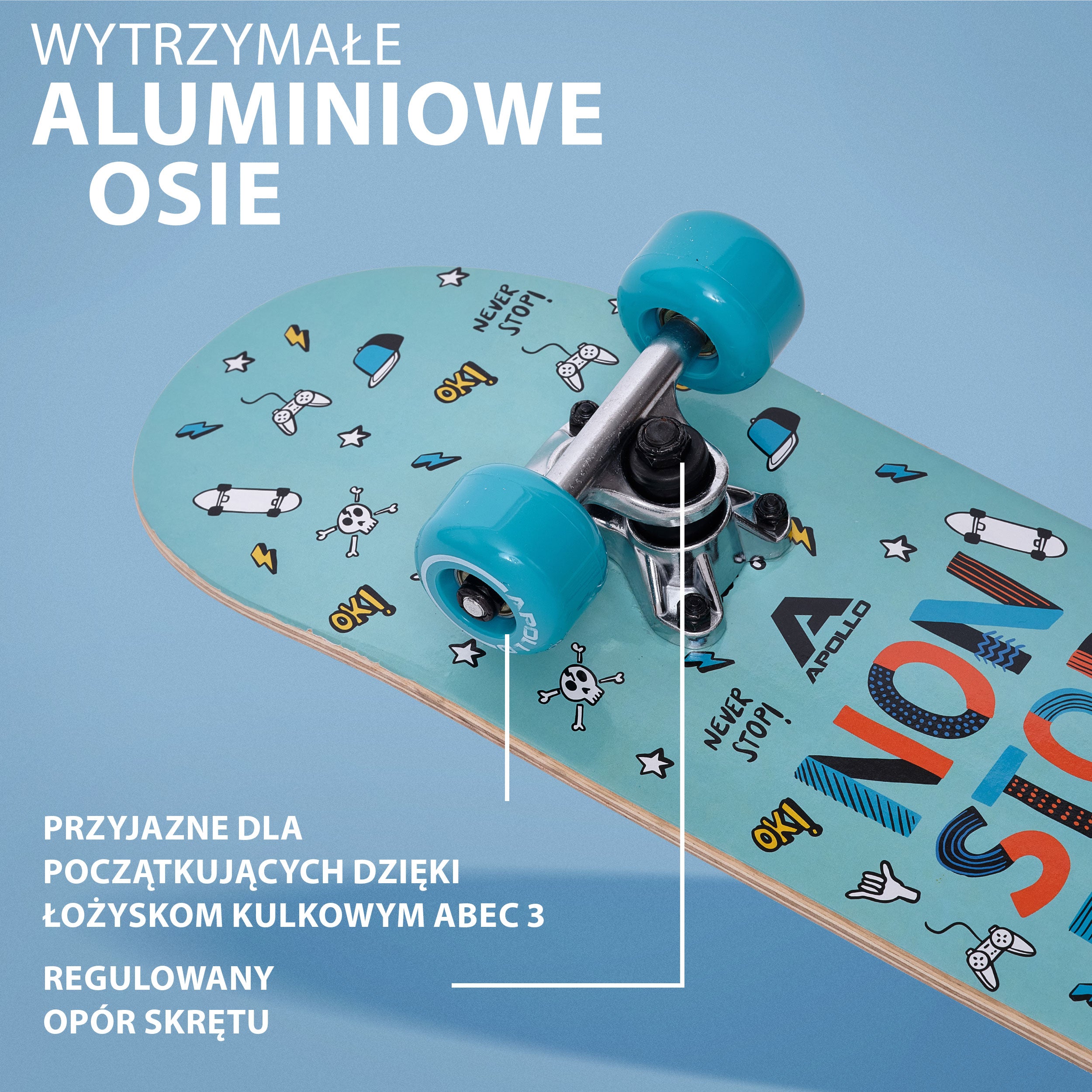 Apollo - Dziecięca deskorolka - "FunFun" - 61 cm -