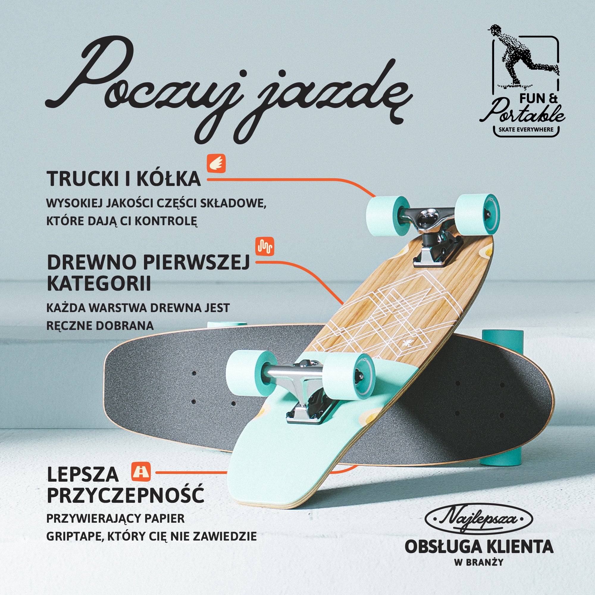 Apollo - Mini-Longboard - "Savaii Midi" - 27" Midi Cruiser -