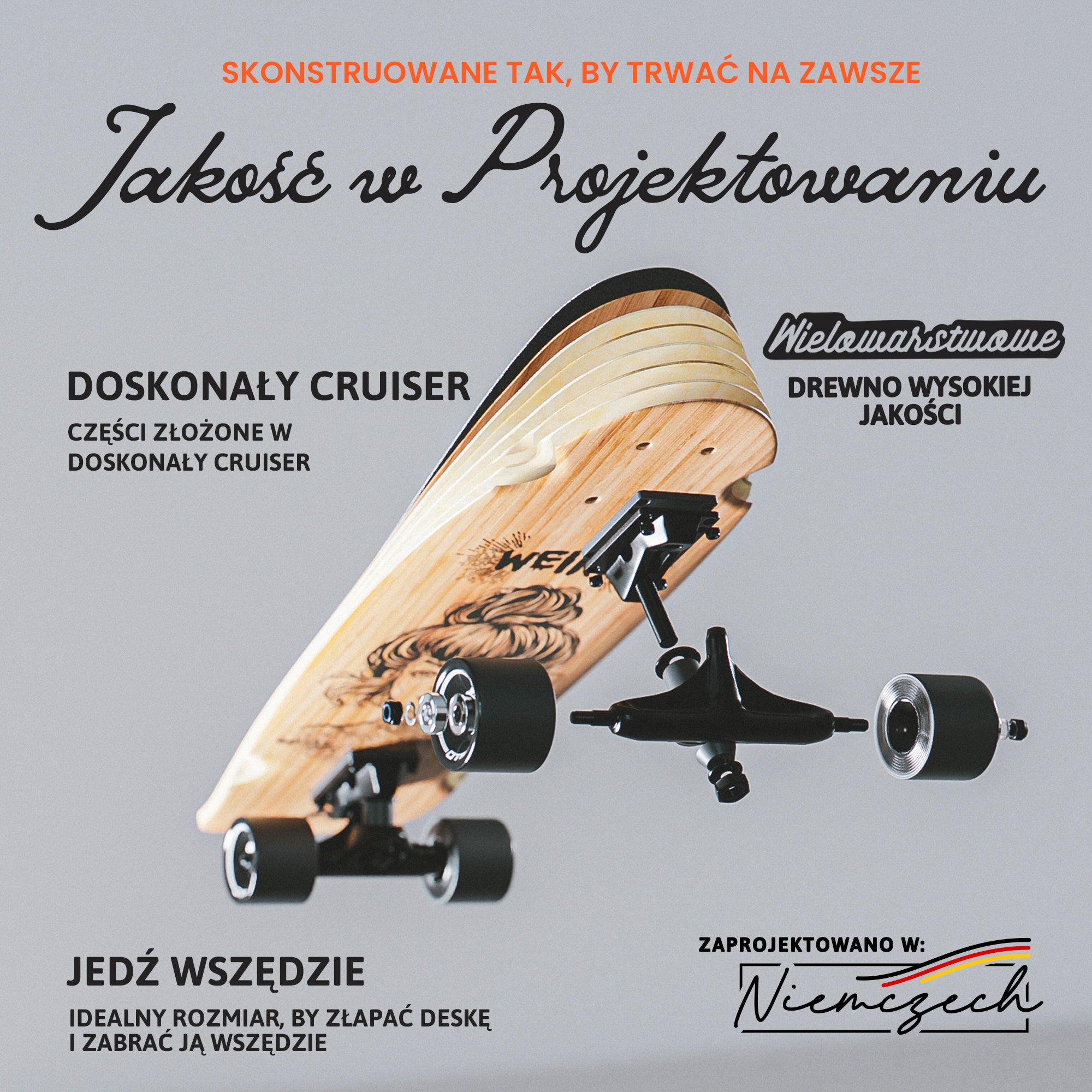 Apollo - Mini-Longboard - "Weird Midi" - 27" Midi Cruiser - Weird