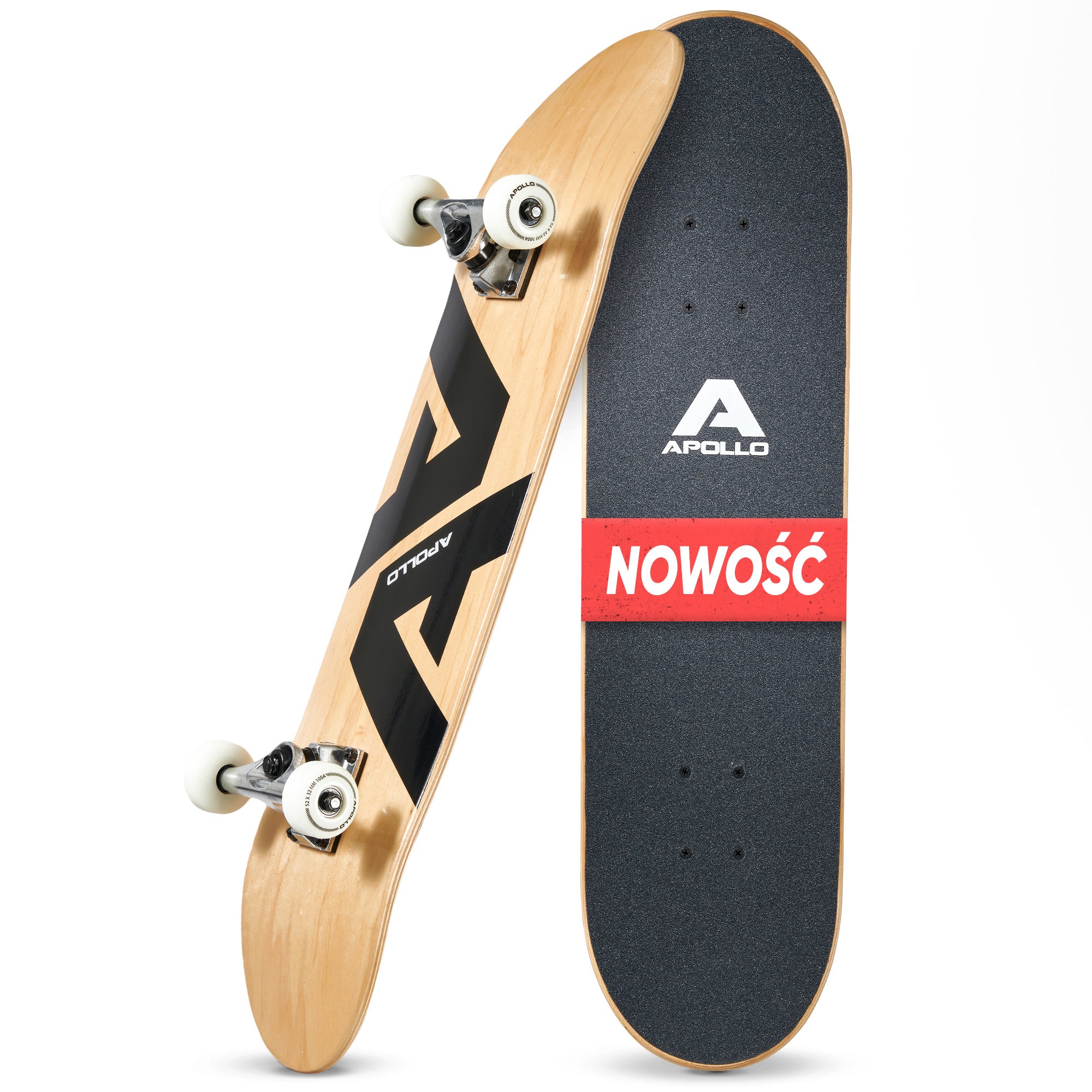 Apollo - Skateboard - "A&A" - 7-warstwowa drewniana deska kompletna z łożyskami ABEC 7 -