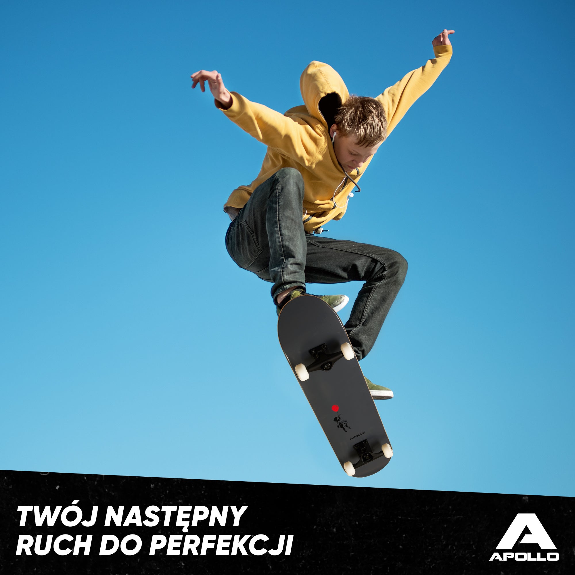 Apollo - Skateboard - "Balloon" - 7-warstwowa drewniana deska kompletna z łożyskami ABEC 7 - Balloon