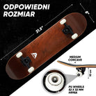 Apollo - Skateboard - "Plain Wood" - 7-warstwowa drewniana deska kompletna z łożyskami ABEC 7 - Wood