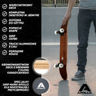 Apollo - Skateboard - "Plain Wood" - 7-warstwowa drewniana deska kompletna z łożyskami ABEC 7 - Wood