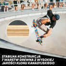 Apollo - Skateboard - "Mosaik" - 7-warstwowa drewniana deska kompletna z łożyskami ABEC 7 - Mosaik