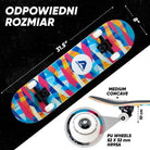 Apollo - Skateboard - "Mosaik" - 7-warstwowa drewniana deska kompletna z łożyskami ABEC 7 - Mosaik