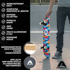 Apollo - Skateboard - "Mosaik" - 7-warstwowa drewniana deska kompletna z łożyskami ABEC 7 - Mosaik