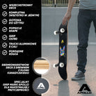 Apollo - Skateboard - "Cat" - 7-warstwowa drewniana deska kompletna z łożyskami ABEC 7 -