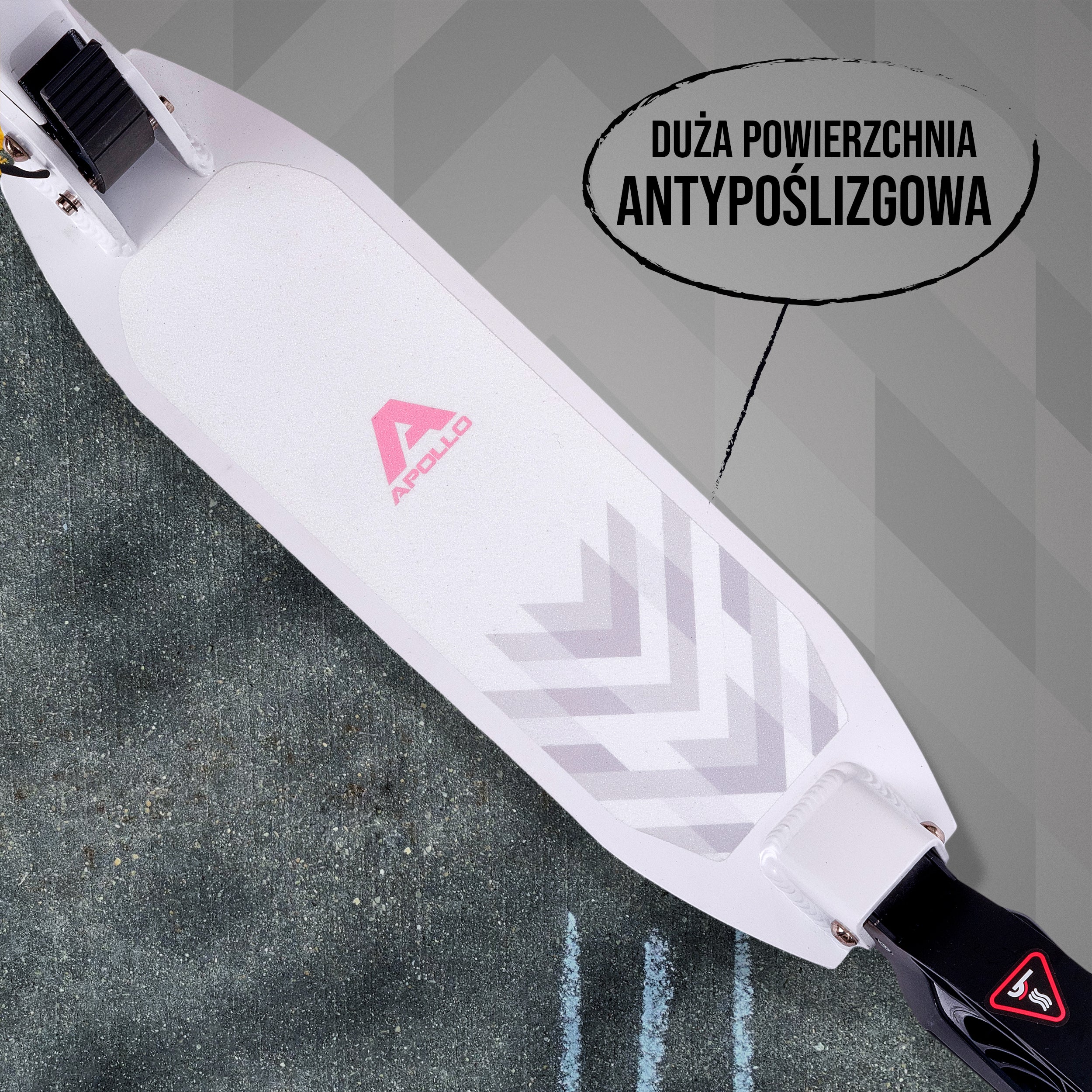 Apollo - Składana i regulowana hulajnoga miejska „Spectre” - Luksusowy Cityroller z podwójnym zawieszeniem - Biały Różowy