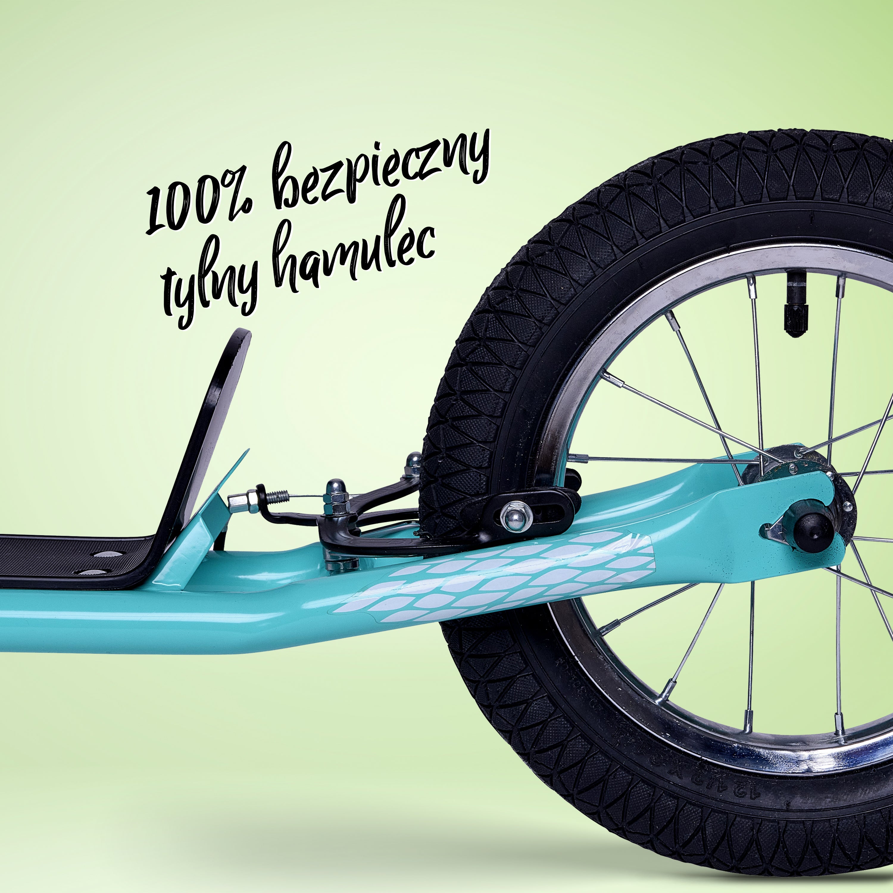 Apollo - Retro hulajnoga Paradise z oponami pneumatycznymi 12,5 cala - Turkusowy