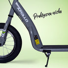 Apollo - Retro hulajnoga Paradise z oponami pneumatycznymi 12,5 cala - Szary