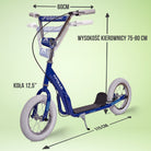 Apollo - Retro hulajnoga Paradise z oponami pneumatycznymi 12,5 cala - Niebieski