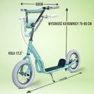 Apollo - Retro hulajnoga Paradise z oponami pneumatycznymi 12,5 cala - Jasnoniebieski