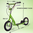 Apollo - Retro hulajnoga Paradise z oponami pneumatycznymi 12,5 cala - Zielony