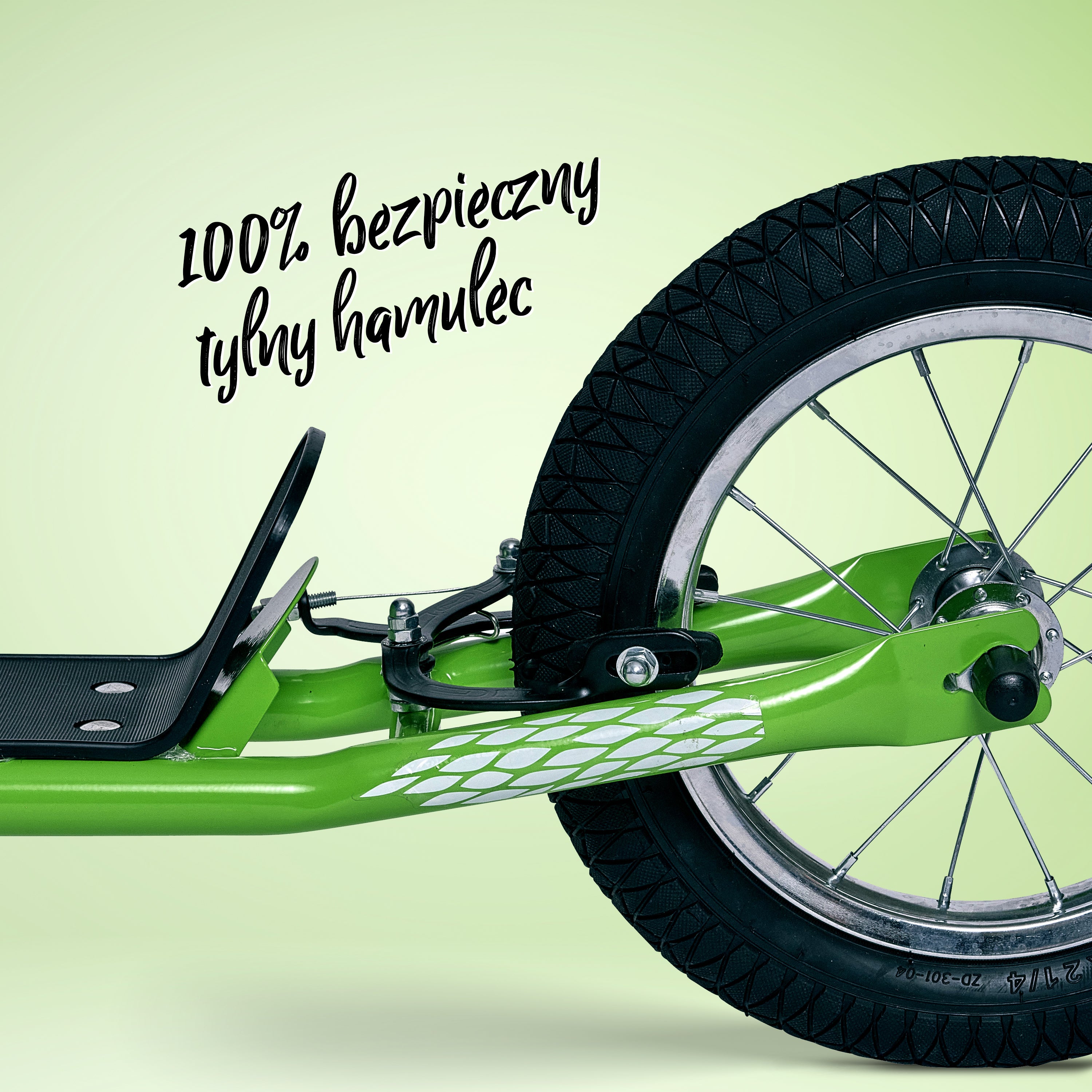 Apollo - Retro hulajnoga Paradise z oponami pneumatycznymi 12,5 cala - Zielony