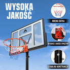 Apollo - Kosz do koszykówki ze stojakiem, kółkami, piłką i pompką - official Size 230-305 cm