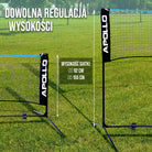 Apollo - Siatka do badmintona - siatka do siatkówki, regulowana wysokość, różne szerokości -