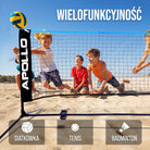 Apollo - Siatka do badmintona - siatka do siatkówki, regulowana wysokość, różne szerokości -