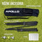 Apollo - Siatka do badmintona - siatka do siatkówki, regulowana wysokość, różne szerokości -