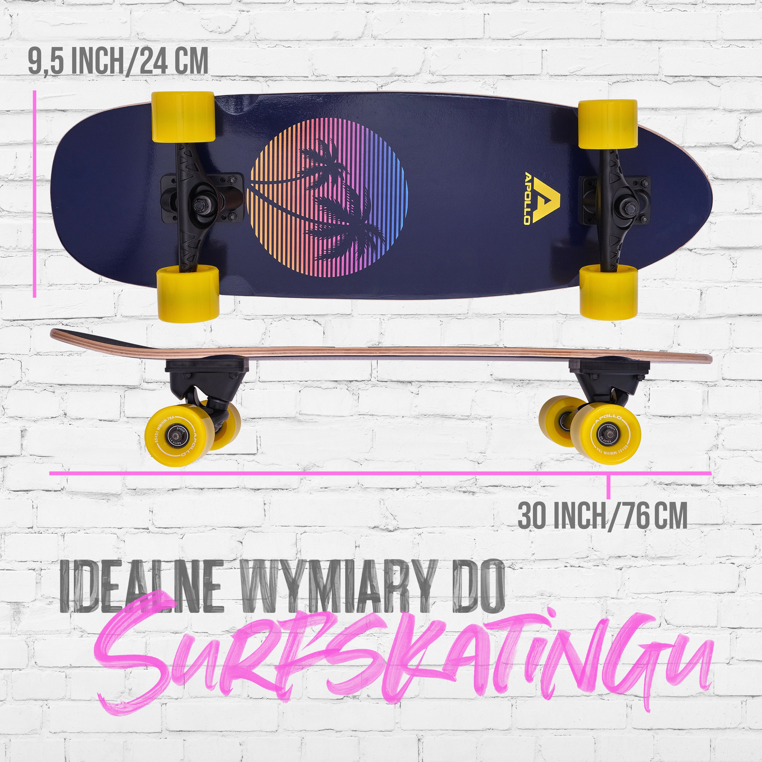 Apollo - Surf Style Board - Apollo Miami Sunset - Miami Sunset