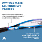 Apollo - Zestaw do speed badmintona - w tym torba, 2 rakiety, lotki - Niebieski