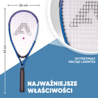 Apollo - Zestaw do speed badmintona - w tym torba, 2 rakiety, lotki - Niebieski