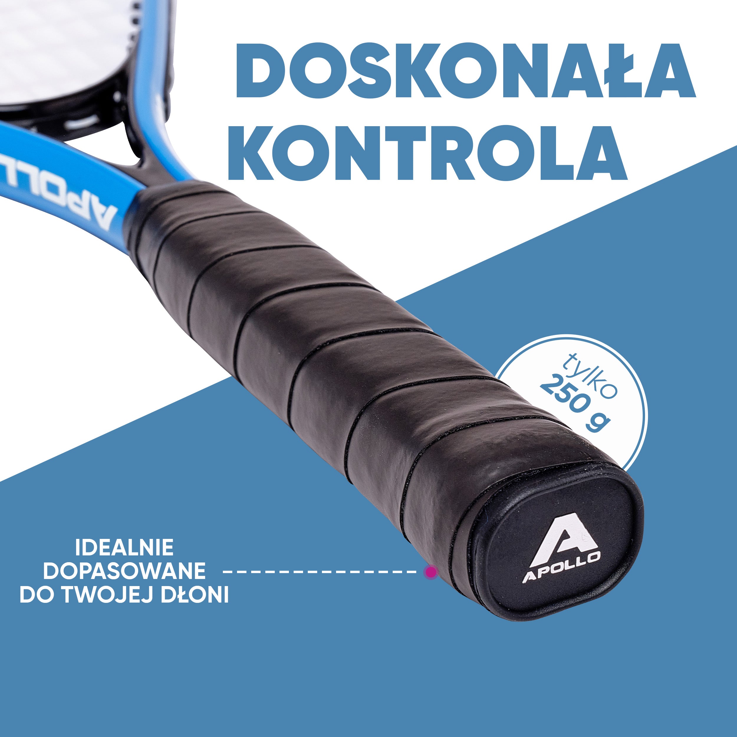 Apollo - Zestaw do speed badmintona - w tym torba, 2 rakiety, lotki - Niebieski