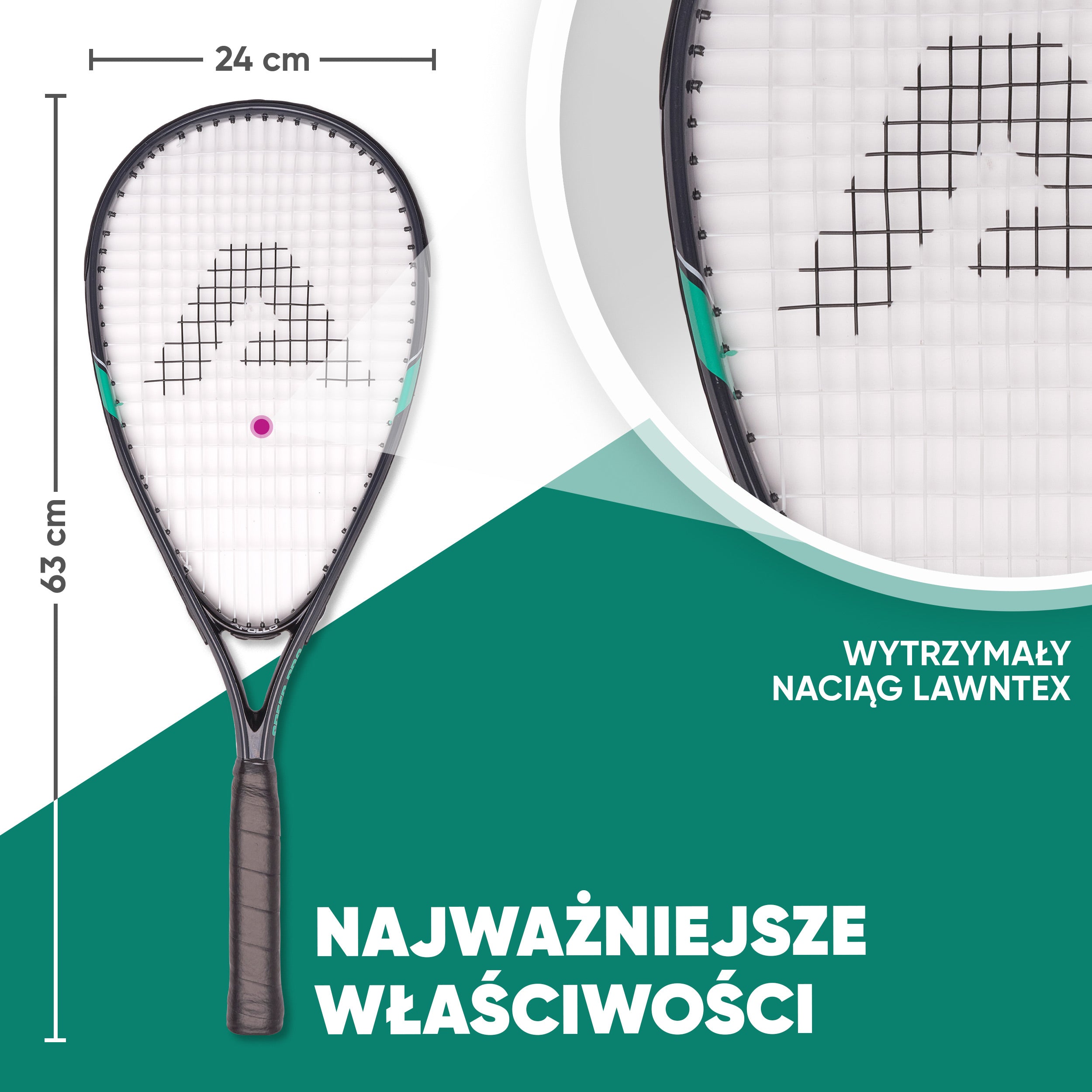 Apollo - Zestaw do speed badmintona - w tym torba, 2 rakiety, lotki - Szary Mennica