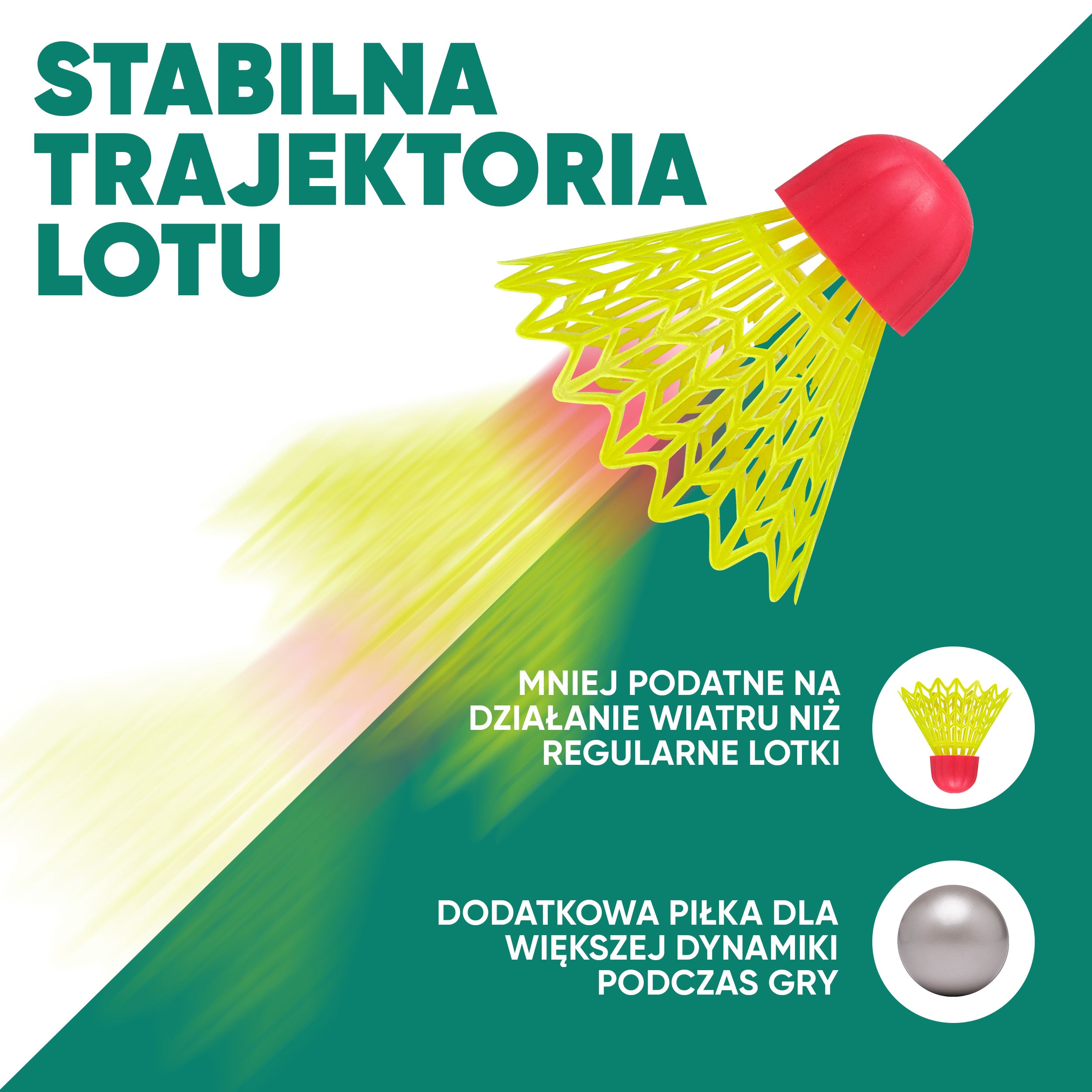 Apollo - Zestaw do speed badmintona - w tym torba, 2 rakiety, lotki - Szary Mennica