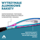 Apollo - Zestaw do speed badmintona - w tym torba, 2 rakiety, lotki - Niebieski Różowy