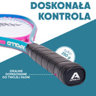 Apollo - Zestaw do speed badmintona - w tym torba, 2 rakiety, lotki - Niebieski Różowy