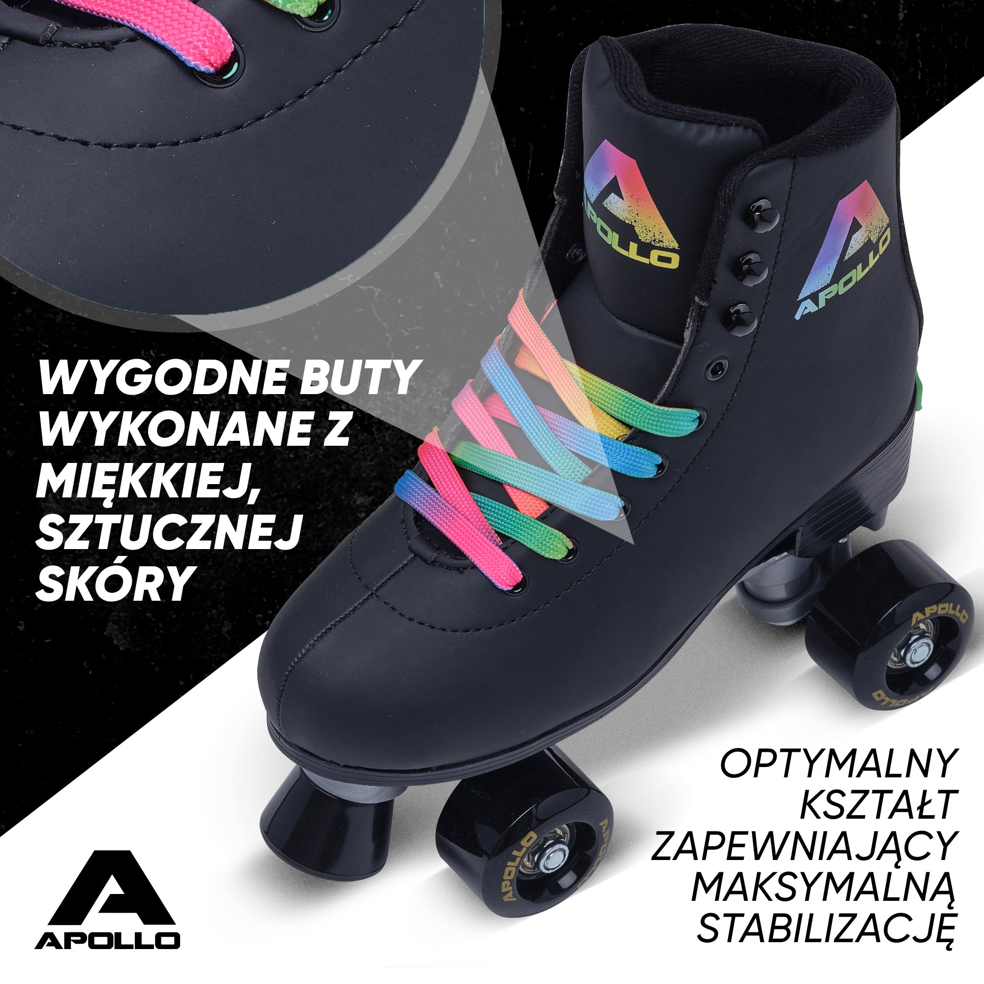 Apollo - Classic Roller wrotki dla dzieci i dorosłych - Rodeo Drive - L (39-42)