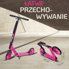 Apollo - Składana hulajnoga miejska „Artemis” z regulowaną wysokością kierownicy dla dzieci i młodzieży - Różowy